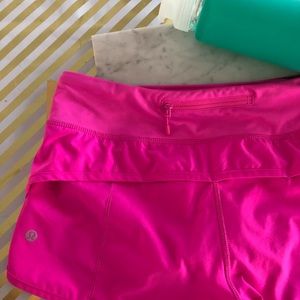 Lululemon shorts, hot pink size 6